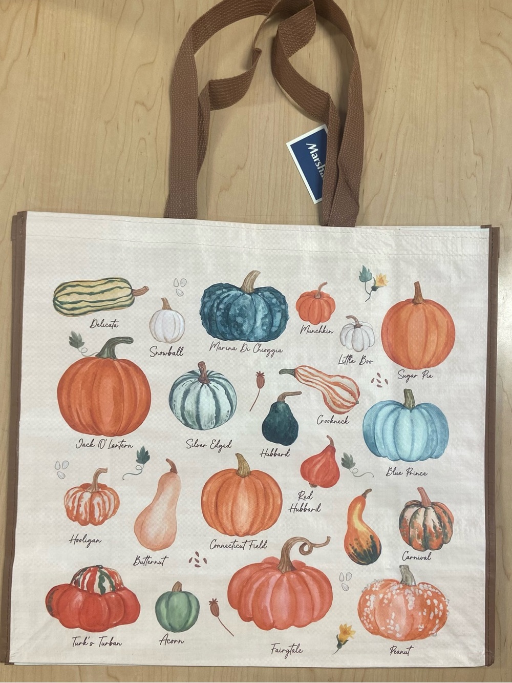 Marshalls Fall Pumpkin Market Print Tote Bag— NEW!